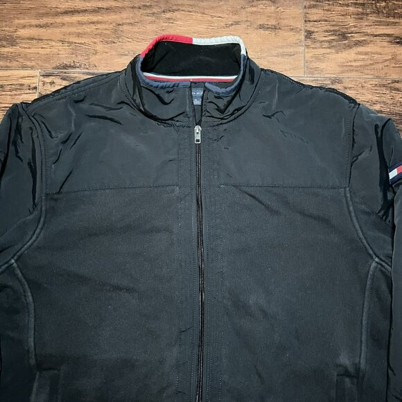 Tommy Hilfiger Full Zip Fleece Jacket Black Men’s Size XL - Picture 2 of 8
